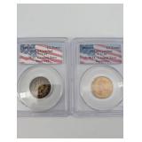 Jamaica 1/2 Penny (Lot of 2) PCGS Certified 1955 WTC Ground Zero Recovery