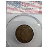Jamaica Half Penny - PCGS Certified, WTC Ground Zero Recovery (Pair)