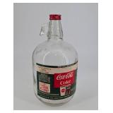 Coca-Cola One Gallon Glass Syrup Bottle - Vintage Fountain Coke Jug with Red Cap