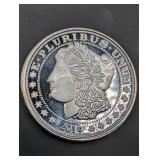 Morgan Design Round - 1 oz .999 Fine Silver - 2014