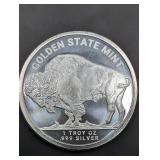 Golden State Mint Buffalo Round 1 oz .999 Silver