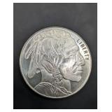Buffalo Round - 1 oz .999 Fine Silver - Native American Obverse, Buffalo Reverse