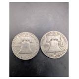 Franklin Half Dollars 1952 & 1960-D (Lot of 2)