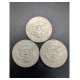 Kennedy Half Dollars 1964 - 90% Silver (Lot of 3)