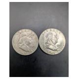 Franklin Half Dollar Pair 1960 & 1963-D