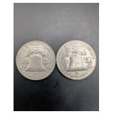 Franklin Half Dollar Pair 1960 & 1963-D