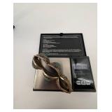 Antique Silver Filigree Bracelet with Green Cabochon Stones & Blue Enamel