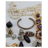 Assorted Costume Jewelry Collection - Crosses, Pearls, Cameos & Brooches