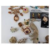 Vintage Swarovski Signature & Costume Jewelry Assortment - Necklaces, Brooches & Earrings