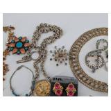 Vintage Swarovski Signature & Costume Jewelry Assortment - Necklaces, Brooches & Earrings