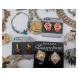 Vintage Swarovski Signature & Costume Jewelry Assortment - Necklaces, Brooches & Earrings