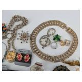 Vintage Swarovski Signature & Costume Jewelry Assortment - Necklaces, Brooches & Earrings