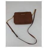 Michael Kors Brown Saffiano Leather Crossbody Bag - Chain Strap