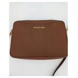 Michael Kors Brown Saffiano Leather Crossbody Bag - Chain Strap