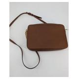Michael Kors Brown Saffiano Leather Crossbody Bag - Chain Strap