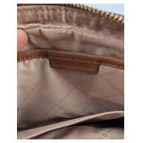 Michael Kors Brown Saffiano Leather Crossbody Bag - Chain Strap