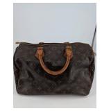 Louis Vuitton Monogram Speedy 30 Bag - Brown Canvas With Vachetta Trim