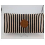 Fendi Roma Patch Wallet - Beige/Black Stripes Leather - Made in Italy