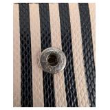 Fendi Roma Patch Wallet - Beige/Black Stripes Leather - Made in Italy