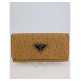 PRADA Milano Ostrich Leather Wallet
