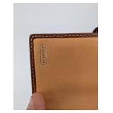 Coach Two-Tone Leather Crossbody Bag with Silver Buckle Closure