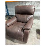 Brown Leather Recliner Chair With Manual Recline Lever