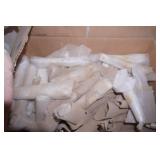 box of white metal track mounting brackets