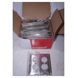 LeGrand metal wall plates SS82; LeGrand GFCI Hos[. Grade Receptacle 2097 GTR GREY