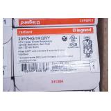 LeGrand metal wall plates SS82; LeGrand GFCI Hos[. Grade Receptacle 2097 GTR GREY