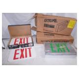 NEW Exit Signs. (1ct) Lithonia Lighting Extreme All-Conditions Exit Sign; Hubbell Lighting Compass CER Trade Select Emergency Exit Sign (red or green)