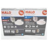 (2ct) NEW HALO 4"  Direct Ceiling Mount. Commercial Grade