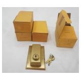 NEW (4ct) Lock w/keys. Brass