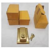 NEW (4ct) Lock w/keys. Brass