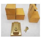 NEW (4ct) Lock w/keys. Brass