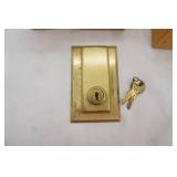 NEW (4ct) Lock w/keys. Brass