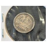 1873 Silver 1/4 Real