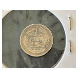 1882 1/4 Real Silver