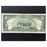 1934 D Green Seal $5 Dollar Federal Reserve Note