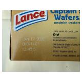 6x Lance Captains Wafers Sandwich Crackers-Sour Cream & Chive
