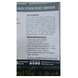 2026 Unused WOLVERINE Skid Steer Post Driver PD-12-08D