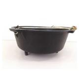 Vintage Cast Iron 12" Lidded and Footed Campfire Dutch Oven