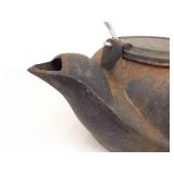 Vintage Cast Iron Lidded Wood Stove/Campfire Tea Kettle (Needs a Lye Bath)