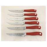 Lot of 19 WÜSTHOF Knives (3 sets), 3 WÜSTHOF Sharpeners and 2 WÜSTHOF Wood Block Holders