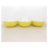 Lot of 6 Various Sized Pyrex Mixing Bowls