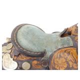 2 Collectible Miniature Leather Saddles (**Display Stand NOT included**)