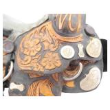 2 Collectible Miniature Leather Saddles (**Display Stand NOT included**)