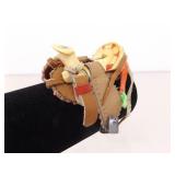 2 Collectible Miniature Leather Saddles (**Display Stand NOT included**)