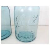 Lot of 9 Antique Ball Mason Jars, Some w/Lids