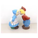 2 SOLID Concrete 21" Holland/Denmark Boy and Girl Garden Statues