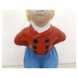 2 SOLID Concrete 21" Holland/Denmark Boy and Girl Garden Statues